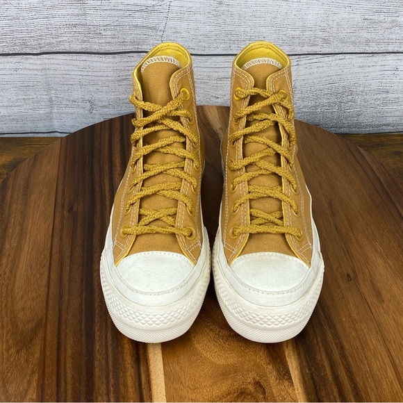 Converse Chuck Taylor All Star Lift Platform High Burnt Honey Shoe Womens Size 5 - Picture 8 of 11